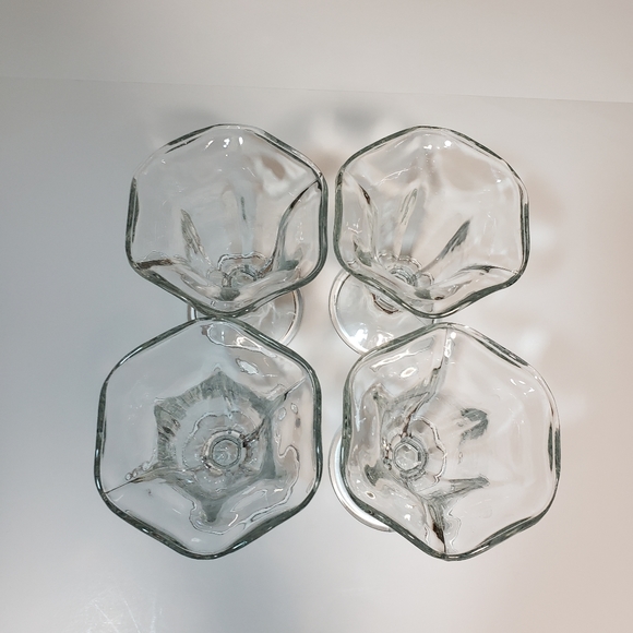 Vtg Anchor Hocking Clear Glass Footed Sundae Glass Fountainware Tulip (Set of 4) - Picture 6 of 11